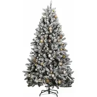 Syfax Künstlicher Weihnachtsbaum Klappbar mit Kugeln 300 LEDs 300 cm