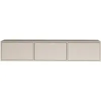 Selsey Framme – hängendes TV-Board mit drei Klappen, Kaschmirgrau, 150 cm