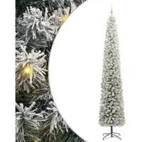 vidaXL Künstlicher Weihnachtsbaum Grün und Weiß 300 cm