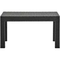 Merkloos Gartentisch aus PP-Rattan, Anthrazit, 58 x 58 x 41 cm