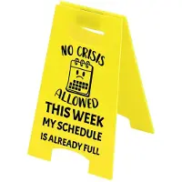 Merkloos Humorvolles Büro-Schild "Keine Krisen in dieser Woche erlaubt" - Dekoration für Kollegen