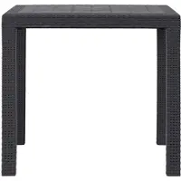 Merkloos Kunststoff-Gartentisch, 79 x 79 cm, mit Rattan-Optik für den Außenbereich