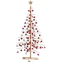 Merkloos Weihnachtsbaum Künstlicher Tannenbaum Naturholz - 190 cm - 28 Zweige - Naturfarben - Für Wohnzimmer und Feiertage
