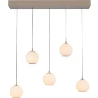 Paul Neuhaus Hängelampe Sandora, dimmbar, creme / amber, für Wohn- / Esszimmer, Metall, Modern, Pendelleuchte