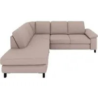 Set One By Musterring Ecksofa "MR365", rosa, B:240cm H:84cm T:219cm, 88% Polyester, 12% Polyacryl, Sofas, Ecksofa, Mit aufliegender 28 cm Armlehne,wahlweise in 3 Materialien,240 x 219cm