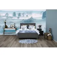 Home affaire Boxspringbett "Nordica", anthrazit, B:140cm L:208cm, Struktur (100% Polyester), Komplettbetten, Boxspringbett, inkl. Topper, auch in Überlänge 200/220 cm