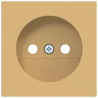 Hager WAS7300C02 Zentralstück für Steckdose ohne Schutzkontakt, A.x/C.x, hazel, matt