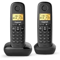 Gigaset Schwarzes dual-dect-schnurlostelefon BASIC100DUONOIR