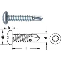 SCHMIDT'S Onlineshop Bohrschraube Linsenkopf mit Torx verzinkt - 3,5 x 25 / 0,16 / 6,9