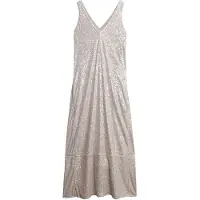 Superdry Maxi Sequin V Neck ärmelloses Langes Kleid