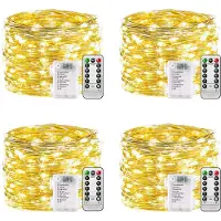 Dripio Lichterkette 100 LEDs 10 m 8 Modi Fernbedienung Timer warmweiß dimmbar