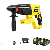 OEM Rotationshammer, bürstenloser Motor, 4 Arbeitsmodi, 2X Batterie Set-B-1, 100V-240V EU Stecker Typ C