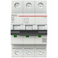 AEG ABB EN63B25 Leitungsschutzschalter ElfaPlus 6 kA, B-Charakteristik, 25 A, 3P 2CDS253088R0255