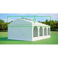 Ambitent Ersatzdach für Partyzelt 5x8 m MAX+ – PVC 550 g/m², Seitenhöhe 2,6 m, ohne Gestell - Weiß