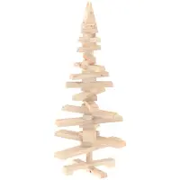 Syfax Holz Weihnachtsbaum KOTKA 90 cm Massives Kiefernholz Natürlich