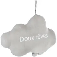 Atmosphera Hängedeko WOLKE für Kinder, Spielzeug mit Musik, 30 cm, grau