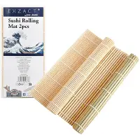 Merkloos Sushimatte Sushirollmatte Makisu - 2 Stück - 24 x 23 cm - Bambus - Für selbstgemachtes Sushi