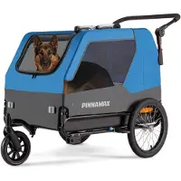 Merkloos Hundeanhänger Fahrradanhänger Hundebuggy - 2-in-1 - Faltbar - Bis 45 kg - Innenmaße 92 x 43 x 63 cm - Für Hunde mittlerer bis großer Größe