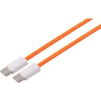 S/CONN USB-C Ladekabel, 2.0, 60W, orange, Textil, 2m