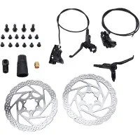 Gistuch 4-Kolben-Mountainbike-Hydraulik-Scheibenbremsensatz aus Aluminiumlegierung mit 160-mm-Rotoren