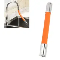 Gistuch Wasserhahn-Verlängerungsrohre mit Luftsprudlerdüse, flexibel, Kupfer, für Küchenspüle, Orange, 20 cm, spritzwassergeschützt