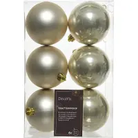 Ksd 6 Weihnachtskugeln Perle 80 mm (wit)