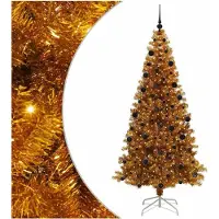 vidaXL Weihnachtsbaum Gold 210 cm PET