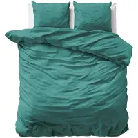 Royal Textile Primaviera Deluxe Uni Satin Bettwäsche Dunkelgrün 200 x 200/220 cm
