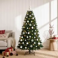 Syfax Künstlicher Weihnachtsbaum mit Kugel 120 cm 150 LEDs