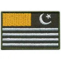 ARDA Patchion Flag of Azad Jammu and Kashmir - Iron-on / Heat Seal Backing - Embroidered Patch/Badge/Emblem