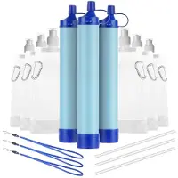 Merkloos Trinkwasserfilter Wasserfilter Outdoor-Filter - 3 Stück - Ultraleicht und tragbar - Für Camping, Wandern und Notfälle