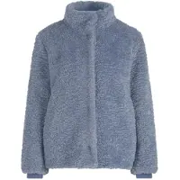 Cartoon Fellimitatjacke "Kunstfell-Jacke mit Eingrifftaschen", Damen, Gr. 36, blau (flint stone), Obermaterial: 100% Polyester PES., Jacken Fellimitatjacke