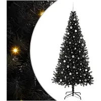 vidaXL Weihnachtsbaum Schwarz 240 cm PVC