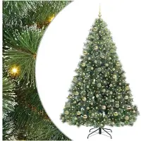 vidaXL Künstlicher Weihnachtsbaum Grün 180 cm PE und PVC