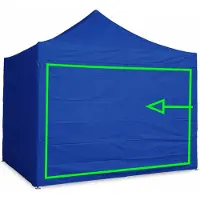 Ambitent Seitenwand 4 m für Faltpavillons ALU 4x4 / 4x6 / 4x8 m – PVC 450 g/m², wasserdicht - Grün
