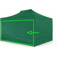Ambitent Seitenwand 4,5 m für Faltpavillons ALU 3x4,5 m – PVC 450 g/m², wasserdicht - Grün