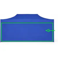Ambitent Seitenwand 8 m für Faltpavillons ALU 4x8 m – PVC 450 g/m², wasserdicht - Blau