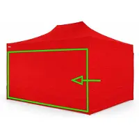 Ambitent Seitenwand 4,5 m für Faltpavillons ALU 3x4,5 m – PVC 450 g/m², wasserdicht - Rot