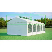 Ambitent Ersatzdach für Partyzelt 5x10 m MAX+ – PVC 550 g/m², Seitenhöhe 2,6 m, ohne Gestell - Weiß