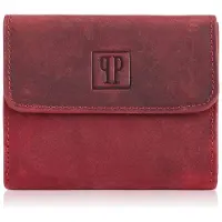 Paolo Peruzzi Kleines Damen Portemonnaie aus Leder rot RFID T-11-RD