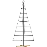 Syfax Metall-Weihnachtsbaum mit Ständer KUOPIO 210 cm Stahl Schwarz