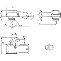 Bosch Sensor, Kraftstoffdruck 0 261 230 110 für VOLVO LAND ROVER