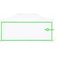 Ambitent Seitenwand 8 m für Faltpavillons ALU 4x8 m – PVC 450 g/m², wasserdicht - Weiß