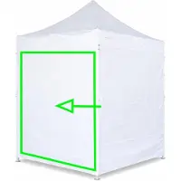 Ambitent Seitenwand 2 m für Faltpavillons ALU 2x2 m – PVC 450 g/m², wasserdicht - Weiß