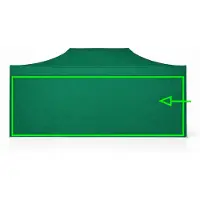 Ambitent Seitenwand 8 m für Faltpavillons ALU 4x8 m – PVC 450 g/m², wasserdicht - Grün