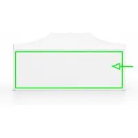 Ambitent Seitenwand 6 m für Faltpavillons ALU 3x6 m – PVC 450 g/m², wasserdicht - Weiß