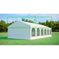 Ambitent Ersatzdach für Partyzelt 6x12 m MAX+ – PVC 550 g/m², Seitenhöhe 2,6 m, ohne Gestell - Weiß