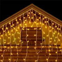 Dripio Lichterkette Eiszapfengirlande 5 m warmweiß für Innen