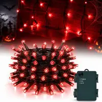 Dripio Halloween-Lichterkette, 3 m, 30 LEDs, rot, batteriebetrieben