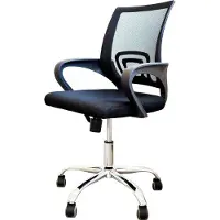 Merkloos Ergonomischer Bürostuhl mit atmungsaktivem Netzstoff – Schwarz